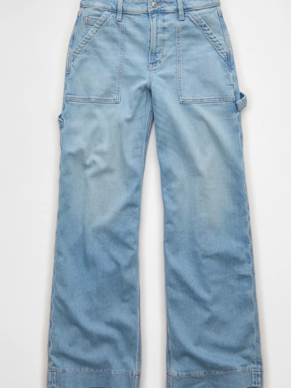 NWT American Eagle Light Blue Women's Carpenter Jeans - Casual Wide Leg